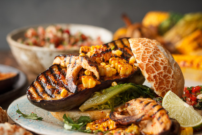 Griddled Indonesian Vegetables with Tomato Sambal