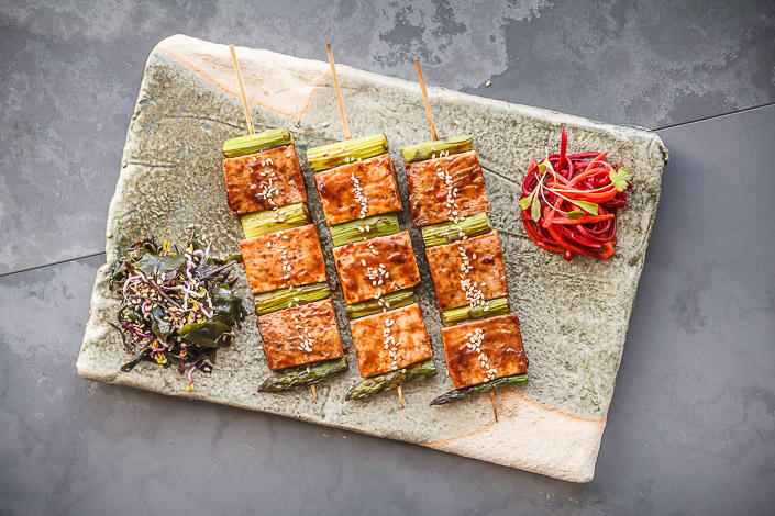 Tofu Asparagus Yakitori